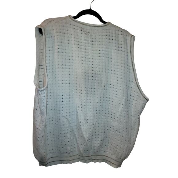 Vintage Sedgefield Mens Sleeveless Vest Size XL Cream & Brown Golf Sweater - Picture 4 of 6